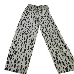 Scoop Jeans Womens 2 Green Medium Wash High Rise Barrel Wide Leg Animal Print